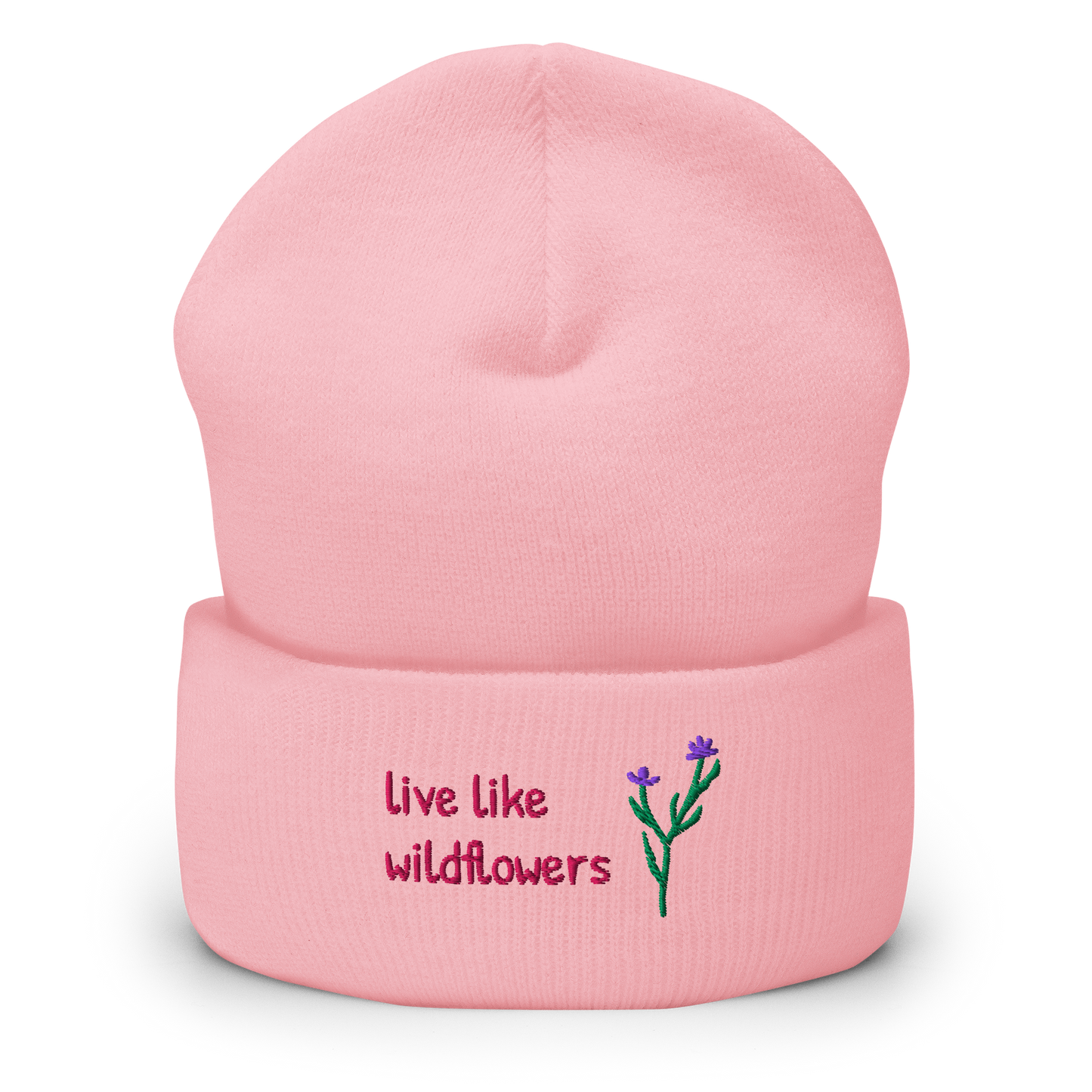 Statement-Beanie: live like wildflowers