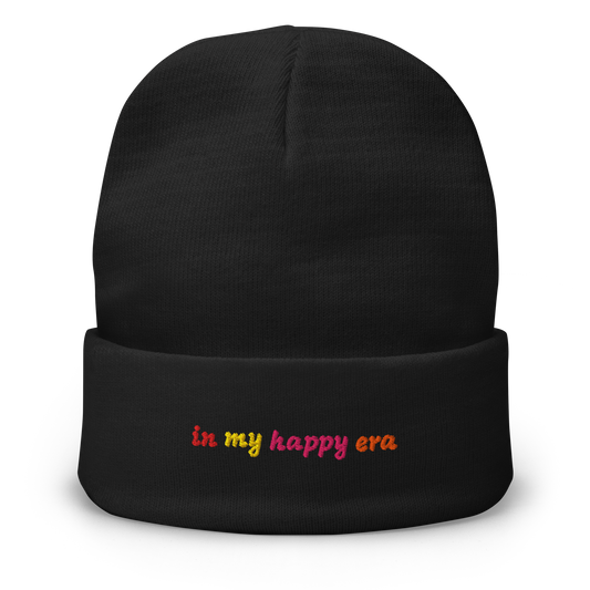 Statement-Beanie: in my happy era