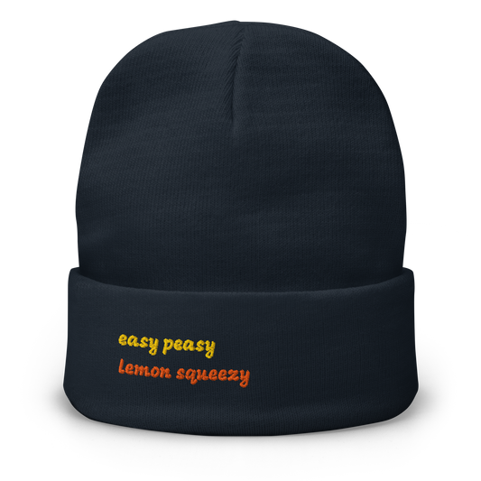 Statement-Beanie: easy peasy lemon squeezy