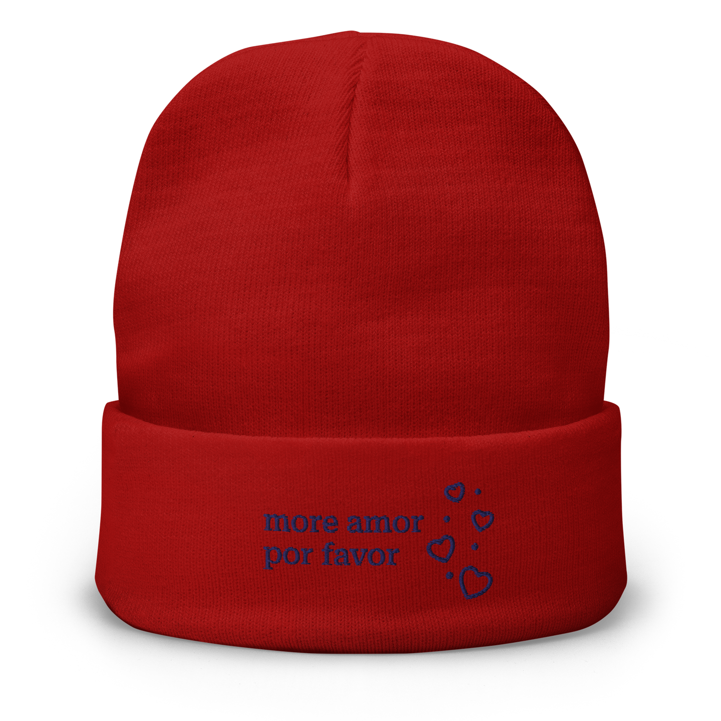 Statement-Beanie: more amor por favor