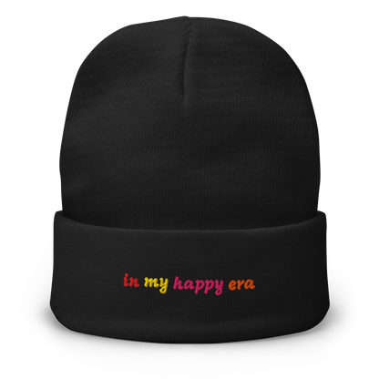 Statement-Beanie: in my happy era